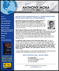 Anthony Mora Communications - Jeff Weiss Marketing and Web Site Design