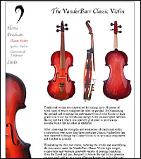 VanderBarr Violins - Jeff Weiss Marketing and Web Site Design
